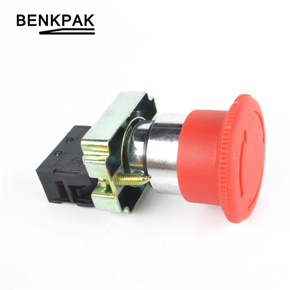 

1PC Red Sign Emergency Stop Mushroom Push Button Switch