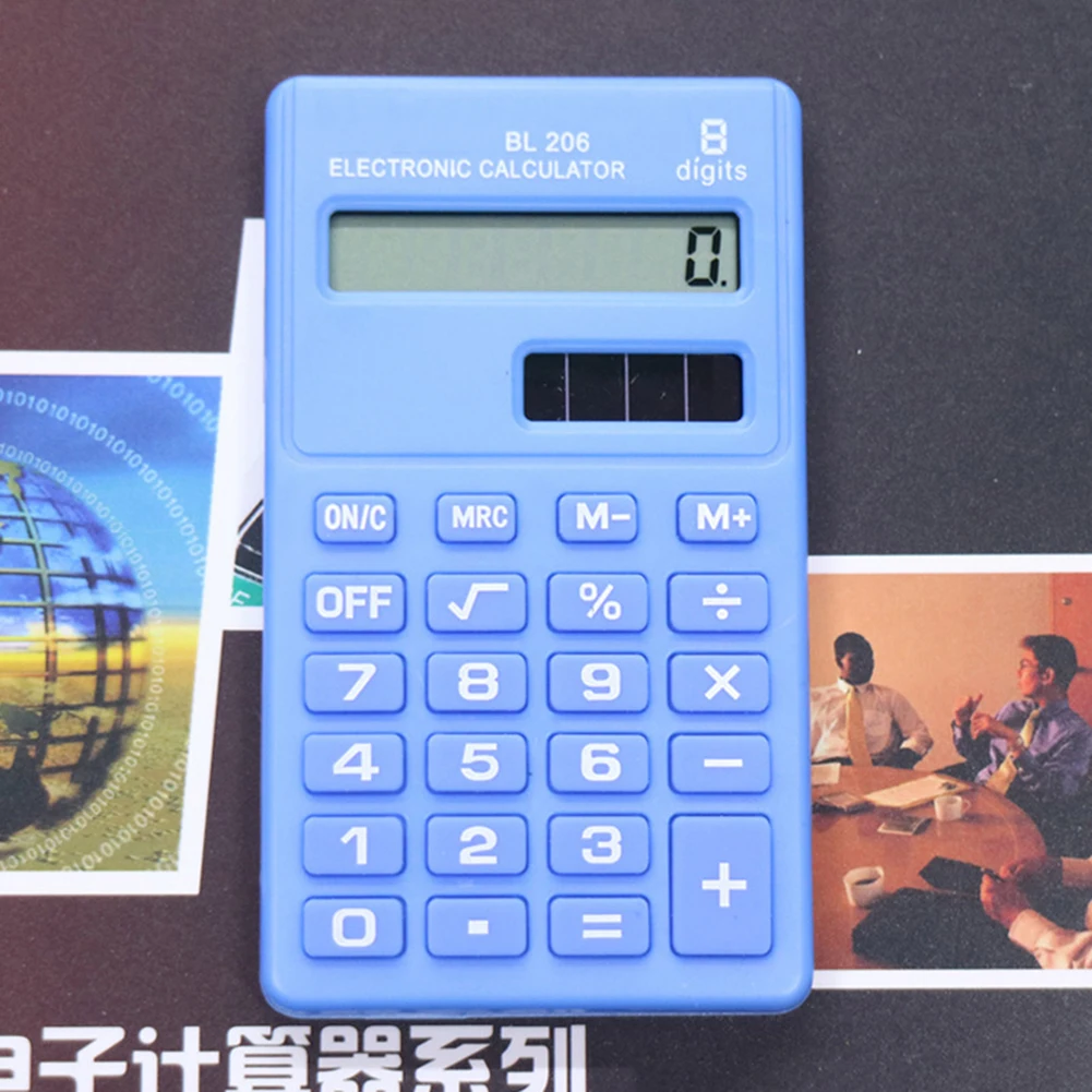 Мини Карамельный цвет 8 цифр Ручной Карманный Мини Электронные калькулятор студенты офиса монет батареи калькулятор