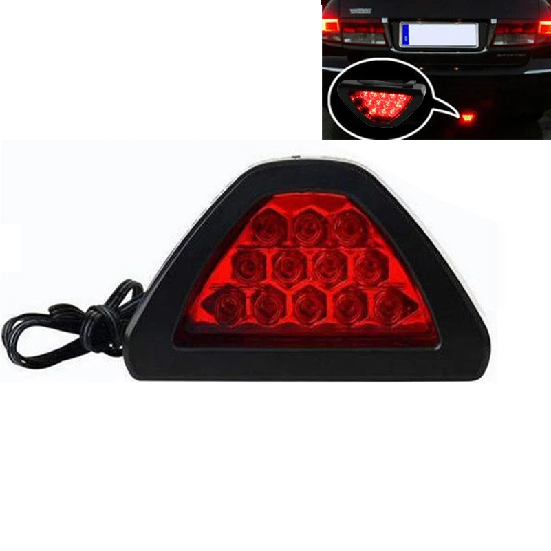 Universal Led Brake Stop Light F1 Style Triangle 12 LED Car Rear Tail