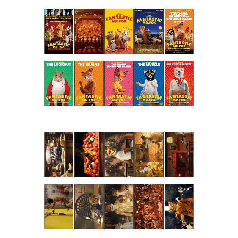 

1 PCS Fantastic MR. Fox Anime Movie Theme Poster Uncut Sticker Post It Decoration Scrapbooking Stickers Bomb for Planner Wall