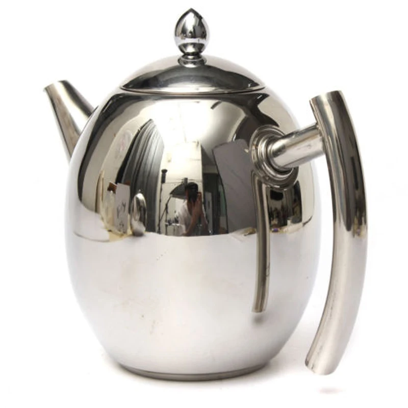  Stainless Steel Teapot Tea Pot With Infuser Coffee Tea Leaf Herbal Filter For Home Kitchen Tea Tools 1000ML 