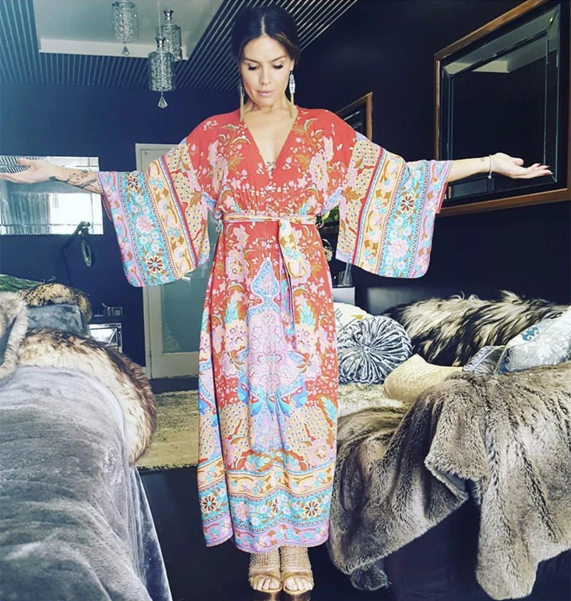 floral print kimono dress