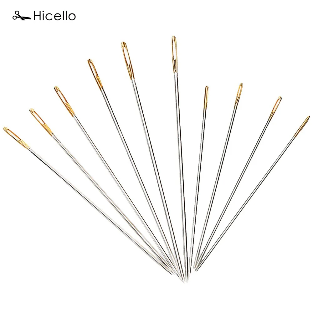 Hicello 10 шт./пакет Нержавеющая сталь швейные иглы золотая голова швейный набор заколок для дома DIY ремесло бытовая швейная фурнитура Costura