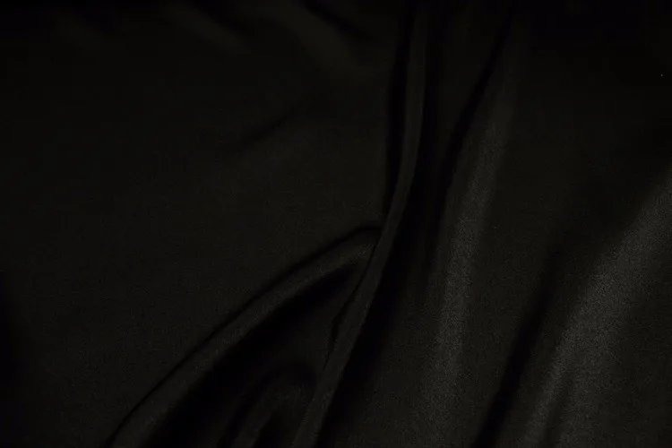Японский высококачественный имитирующий шелковый креп, непрозрачная Лоскутная Ткань, черный, белый, синий, хаки, для шитья(1 метр