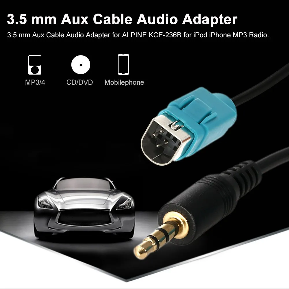 Кабель Aux 3 5 мм аудиоадаптер для ALPINE MP3 Ipod iPhone 6S 6 Plus смартфонов с поддержкой Plus|aux