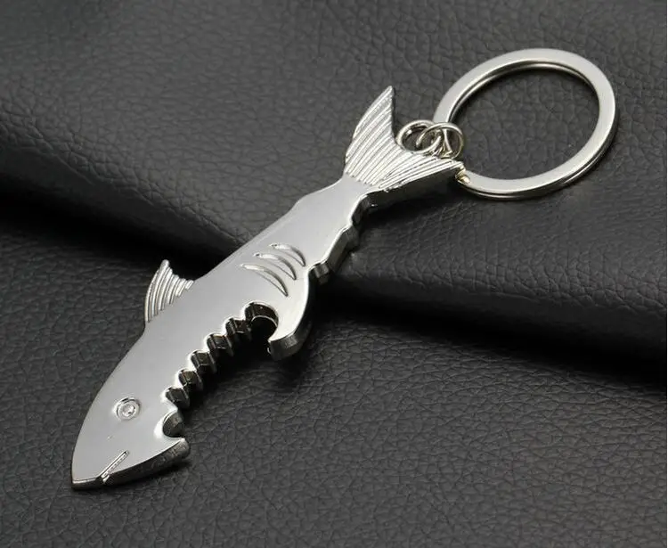 

Shark Bottle Opener key chain zinc alloy smooth shark bottle opener business practical shark modelling Environmental protection