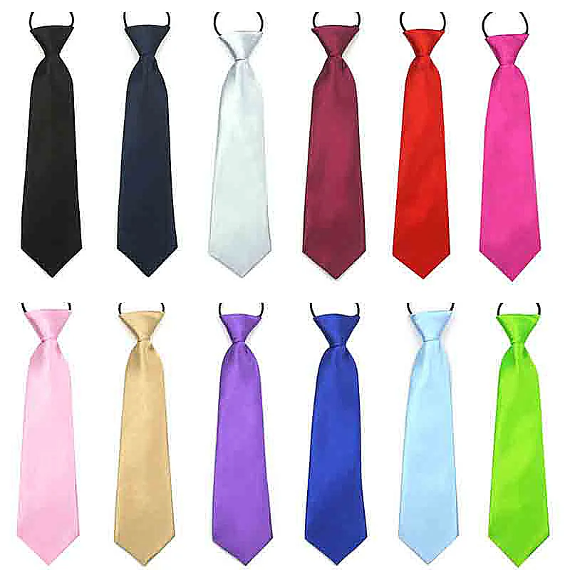 Fashion School Boys Children Kids Baby Wedding Solid Colour Elastic Tie Necktie kids necktie