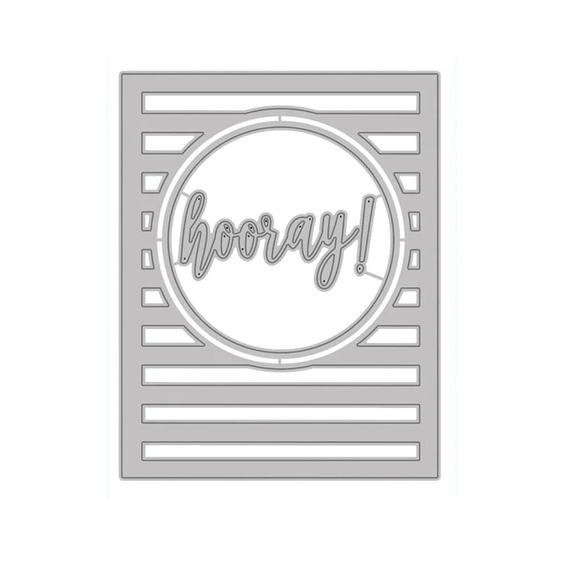 

New Word Circle in Rectangle Metal Cutting Dies Stencil for DIY Scrapbooking Photo Album Embossing Paper Card Making Decor Craft