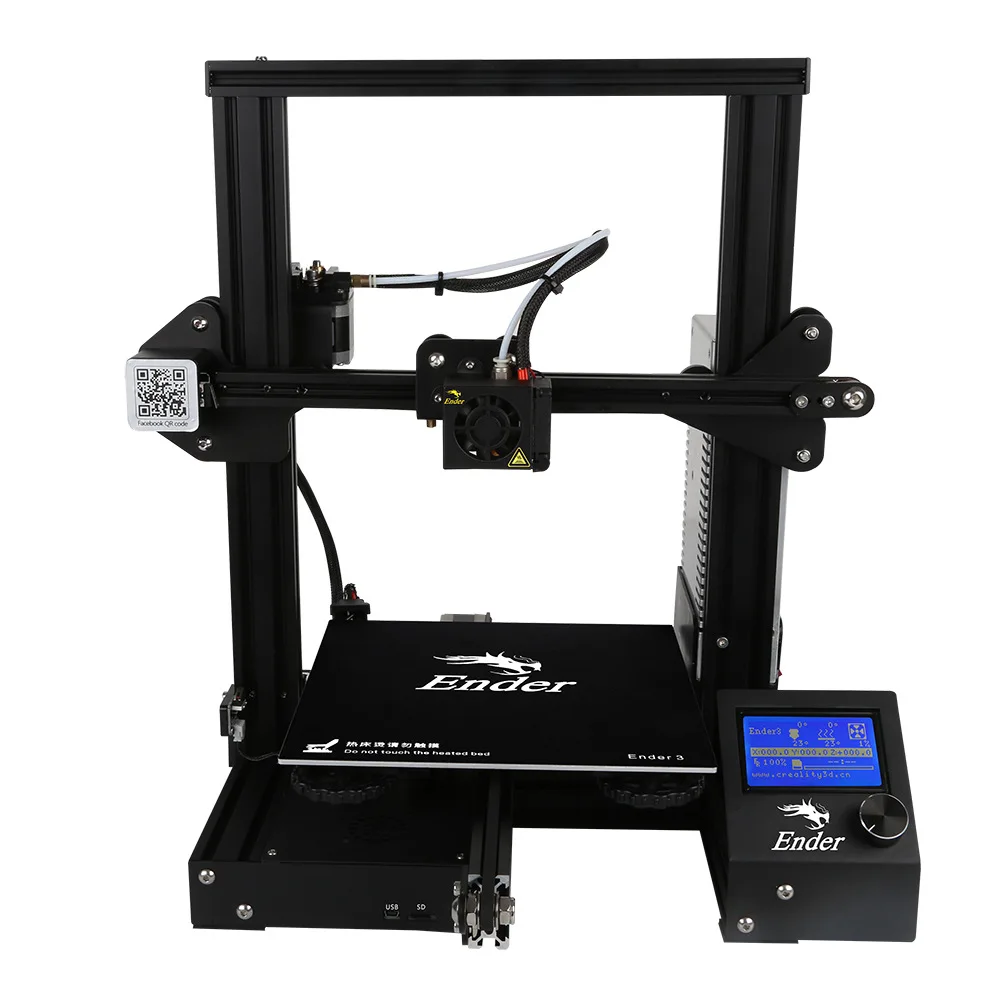 Creality 3D Ender-3 3D printer DIY Kit 220*220*250 printing V-slot Large Size 180mm/s I3 mini printer 3D Continuation Print Creality 3D Ender-3 3D printer DIY Kit 220*220*250 printing V-slot Large Size 180mm/s I3 mini printer 3D Continuation Print