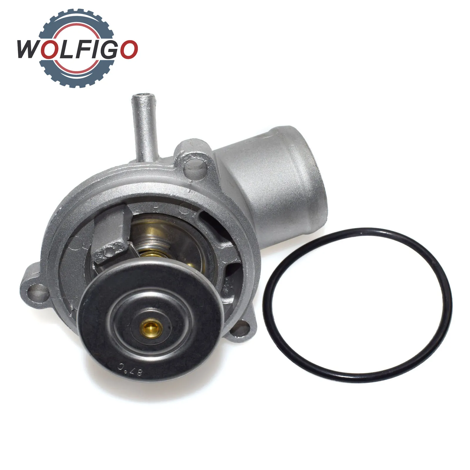 WOLFIGO Engine Coolant Thermostat For Mercedes Benz W202 C208 S124 VITO DAEWOO SSANGYONG MUSSO