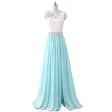 Novo 2017 Plus Size Vestidos de Festa de Casamento Longo Da Dama de honra Vestido de Chiffon Contas vestido de Dama de Honra do baile de Finalistas Vestido Longo vestido longo
