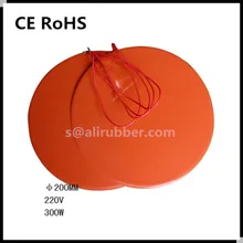 Круглая силиконовая кровать нагревателя 400 мм 24 в 400 Вт для Kossel Pro 3d принтера установка с термистором 100K и лентой 3 м