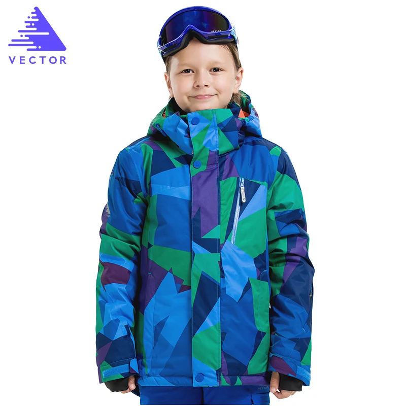 الأولاد في الهواء الطلق سترة تزلج الأطفال الشتاء الطفل الرياضة يندبروف للماء المعاطف الدافئة على الجليد في الهواء الطلق سترة تزلج-30 درجة