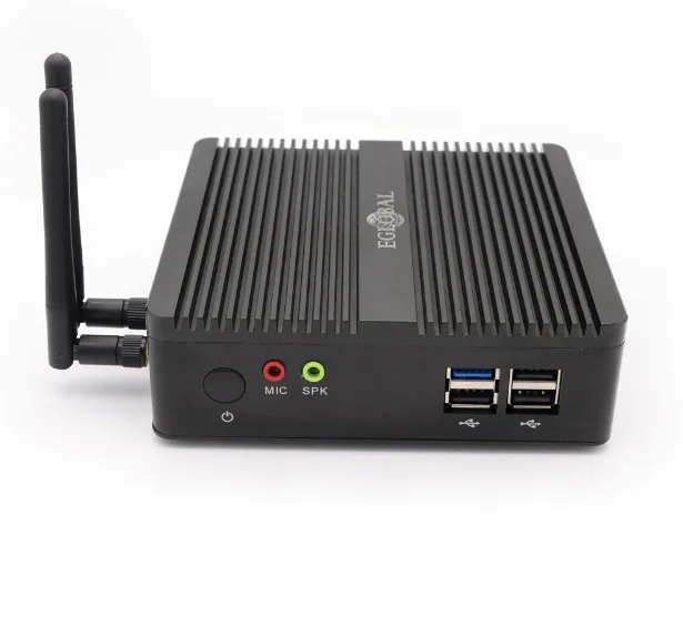Мини компьютер без вентилятора с четырехъядерным процессором Linux Celeron J1900 2 ГГц