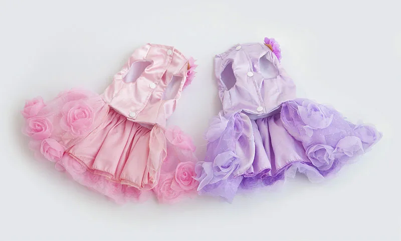 SYDZSW Dog Tutu Dress Pet Clothing for Small Dogs Cats Luxury Pearl Bowknot Puppy Dog Princess Dress Chihuahua Costume Wholesale3