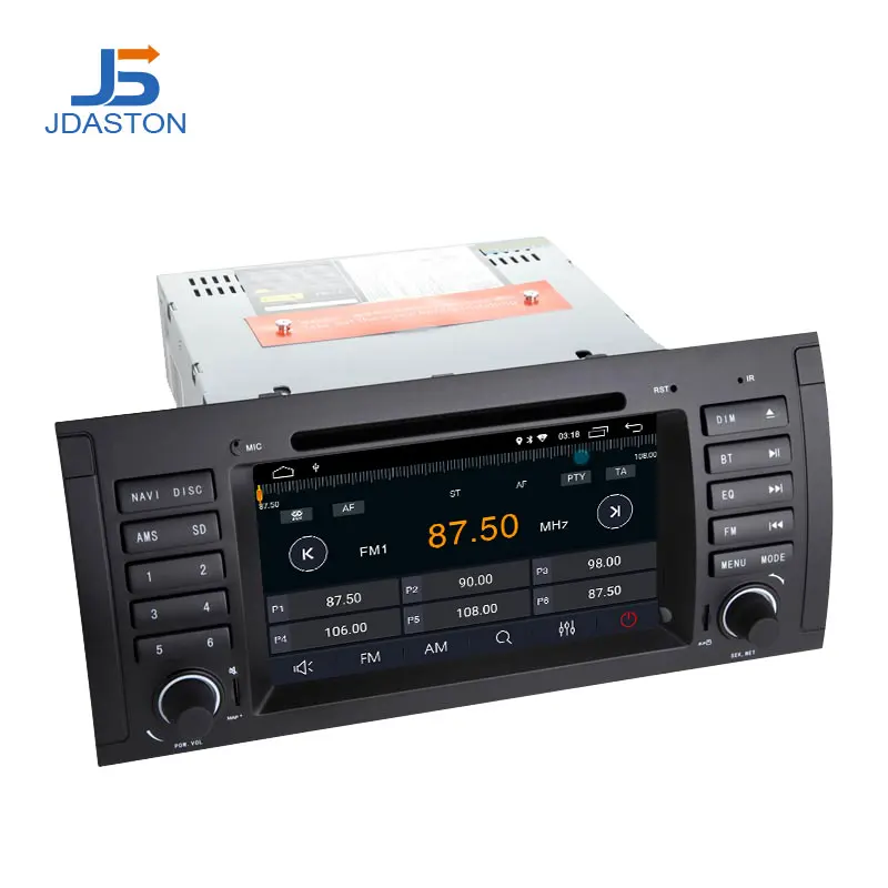Excellent JDASTON Android 9.0 Car Multimedia Player For BMW E39 5 Series M5 1 Din Car Radio GPS Navigation DVD CD IPS Stereo Mirror Link 4