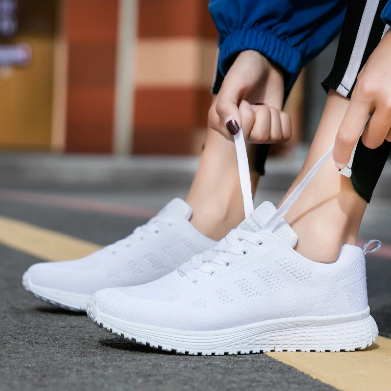 

POLALI Woman casual shoes Breathable 2019 Sneakers Women New Arrivals Fashion mesh sneakers shoes women size 35-44