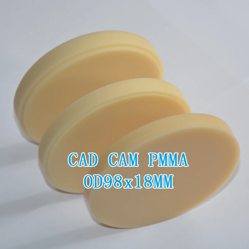 5 шт./партия 98*18 мм стоматологический PMMA диск для временной короны A0 A1 A2 A3 и прозрачный CAD CAM PMMA блоки