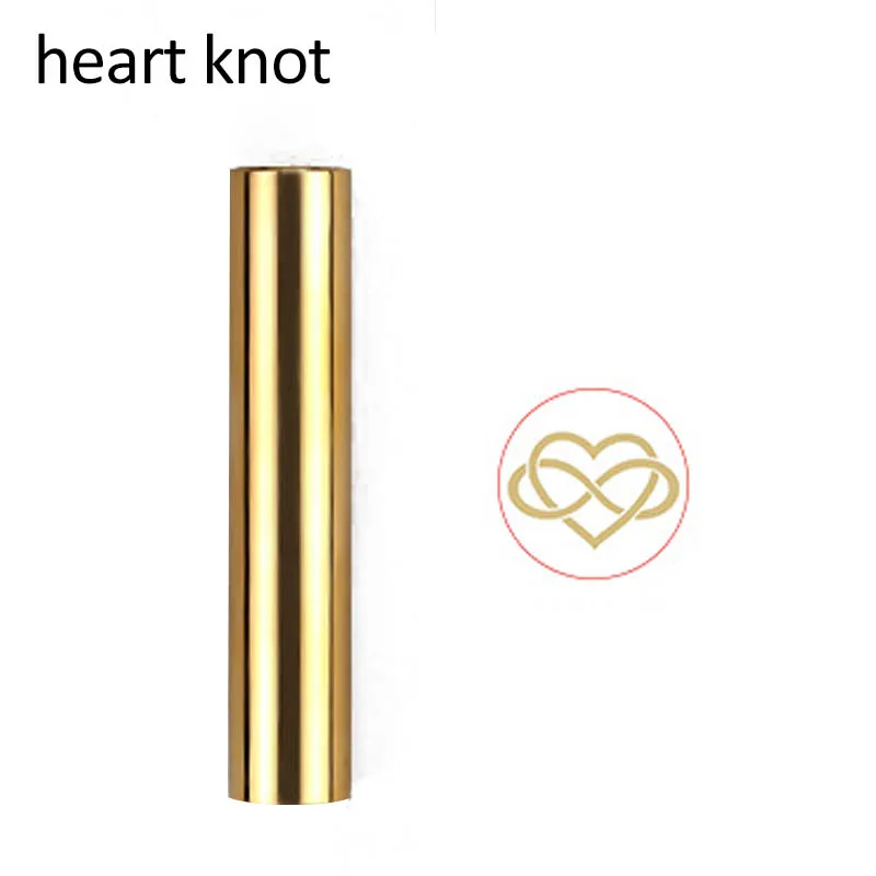 heart knot Цилиндрические латунные конверты, уплотнительные штампы, винтажное уплотнение, Восковая краска, декор для карт, 1,5 см, печать для документов, штамп, скрапбукинг, сделай сам, 1 шт - Цвет: heart knot