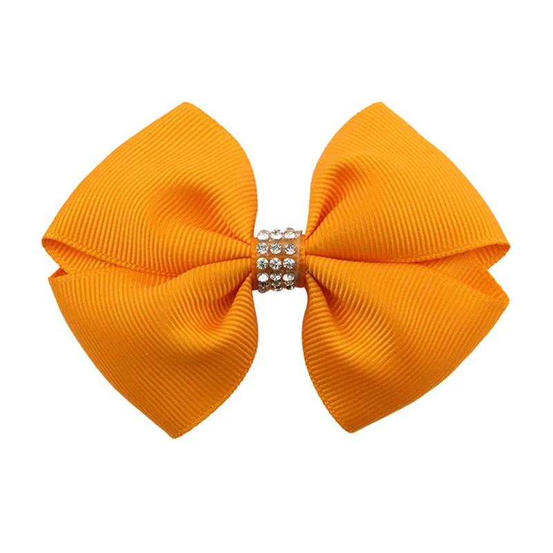 20Pcslot 3.6 Inch Colourful kids Boutique Ribbon Bows With Clip Hair Accessories For Baby Girls Children Hair Pins Hair Clip  (17)
