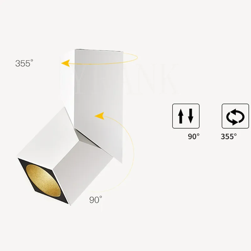 Новая мода Art Cube крепление на потолок 7 W 12 W 15 W CREE светодиодный потолочный светильник регулируемый угол облучения
