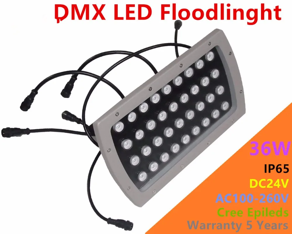 Светодиодный прожектор постоянного тока 24В DMX512 36*1 Вт светодиодный с изменением