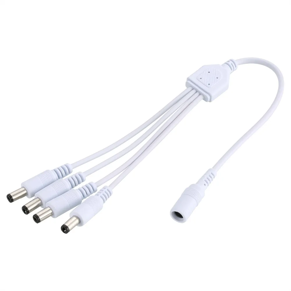

ANNKE DC Power Splitter 4 Way Power Splitter Cable 1 Female to 4 Male Cord for Surveillance Camera 5.5mm 2.1mm