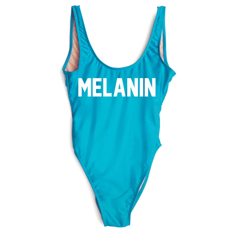 Слитный купальник MELANIN, женский купальник с высокой посадкой и низкой спинкой, купальный костюм, желтый Монокини, боди, пляжная одежда для девочек