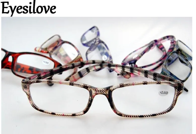 Eyesilove Retail 1pcs fashion colorful reading glasses for women men variety colors strength power from 1