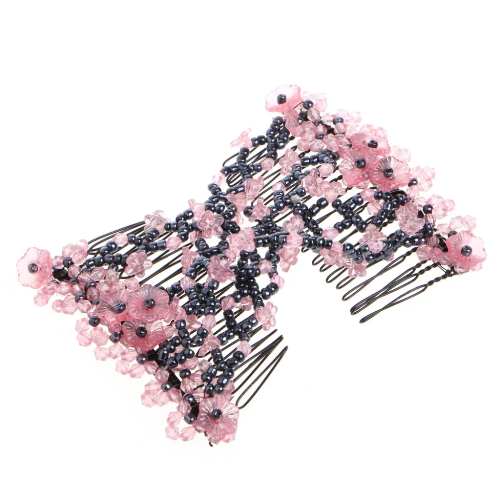 Buy Double Fashion Hair Comb Magic Beads Elasticity