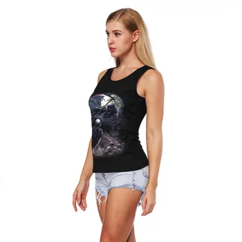 

Breathable 3D printing Gym Sleeveless Shirt Women jogging Fitness Sport Tank Tops Quick Dry Workout Running Vest