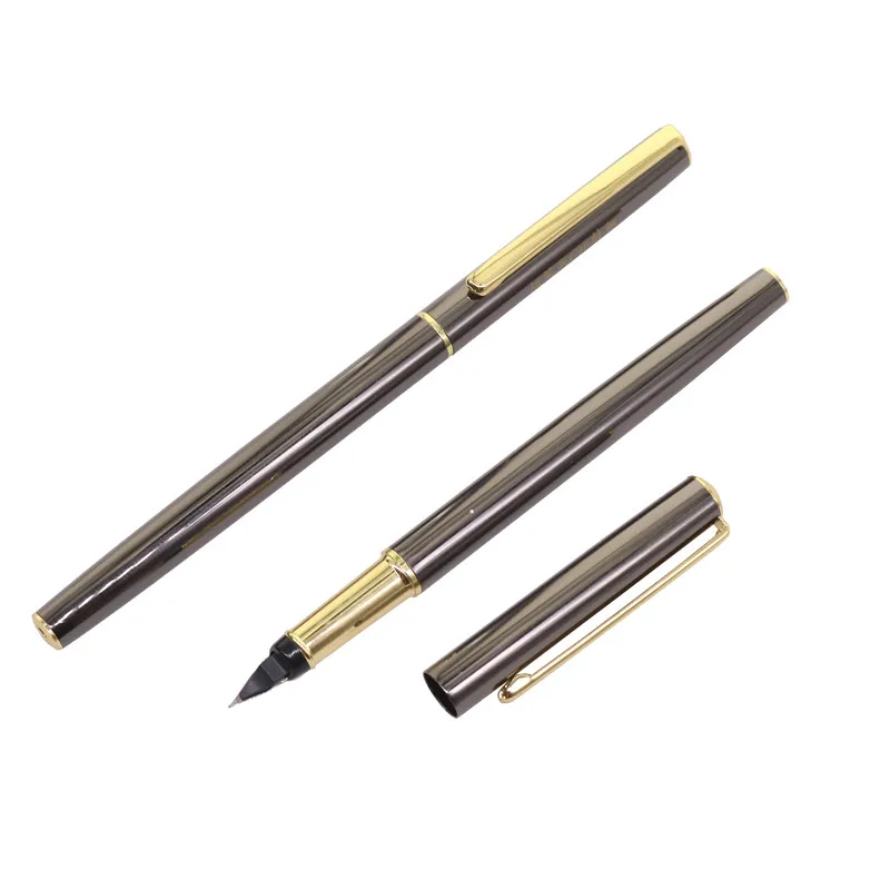 Pure Metal 0.38mm Extra Fine Fountain Pen Fine Gift PenSstudent School Office Writing Pen Business Signature Pen