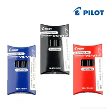 Япония пилот 3 шт./лот Заправка картриджа для BXC-V5/BXC-V7 черный синий красный BXS-IC-B/L/R-S3