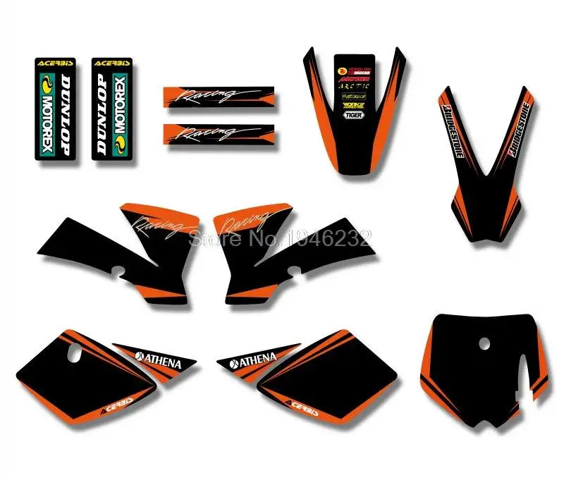 Новый стиль команда графики фоны наклейки Стикеры наборы для KTM SX 50CC 50 KTM50