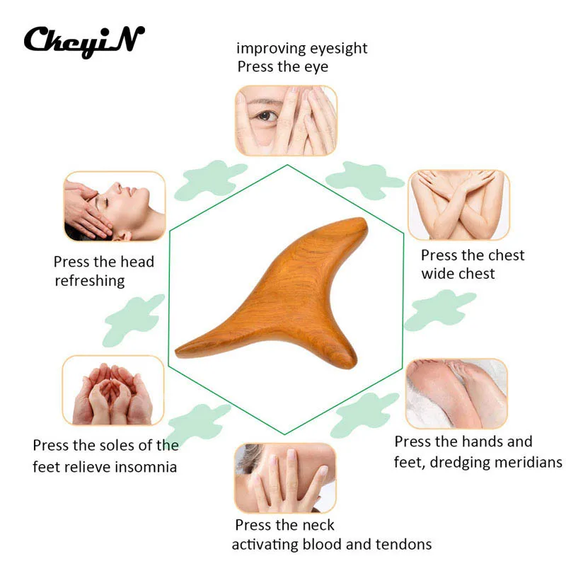 Деревянный треугольник, традиционная терапия, рефлексотерапия, инструмент для массажа рук, расслабляющий массажер для тела, ног, шеи, пресс-точки, кровообращение