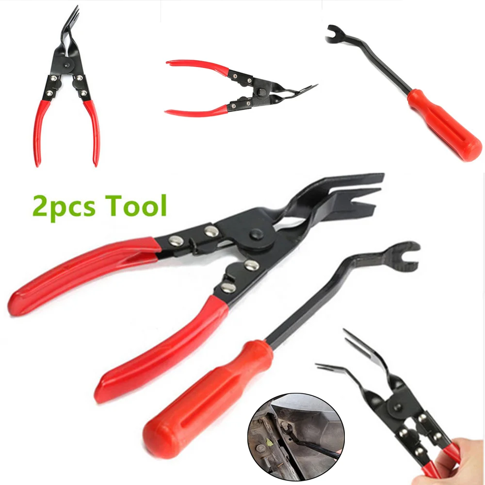 

AU New Car Door Panel Trim Clip Removal Plier Upholstery Remover Pry Bar Tools