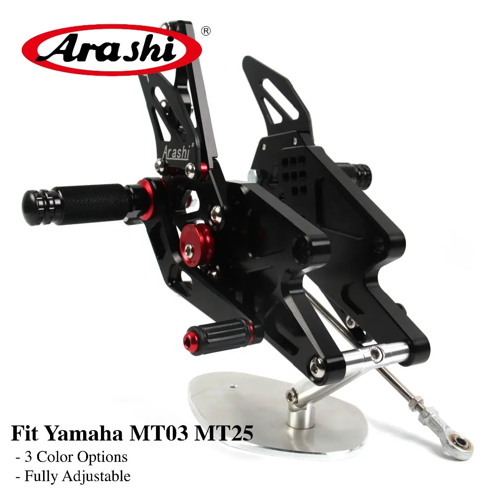 

Arashi For YAMAHA MT03 2015-2017 Non-US model CNC Adjustable Footrest Foot Pegs Rider Rear Sets MT 03 MT-03 MT 25 2015 2016 2017