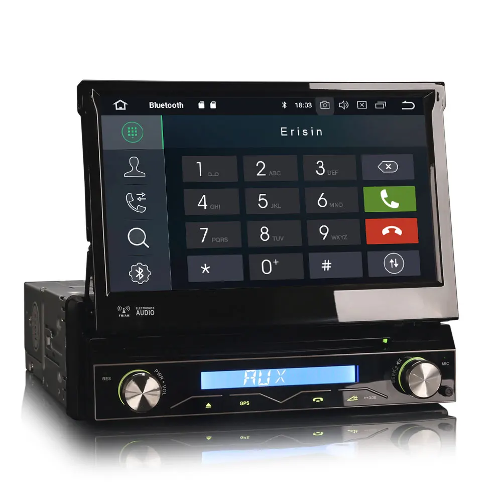 Erisin ES4808U 1 Din 7 &quotAndroid 9 0 автомобильный мультимедийный плеер Навигация DVD GPS