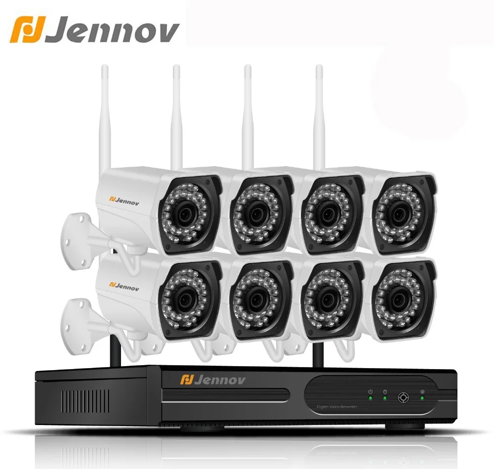 

Jennov 8CH 2MP 1080P CCTV Kit Video Surveillance Set IP Camera Outdoor Wireless Home Security Camera System P2P NVR WiFi HDMI