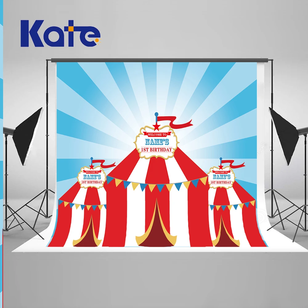 Fotografia backdrops 5x7ft dzieci urodzin kate red namioty banner festiwal tła backdrops photo studio zdjęcia stawy