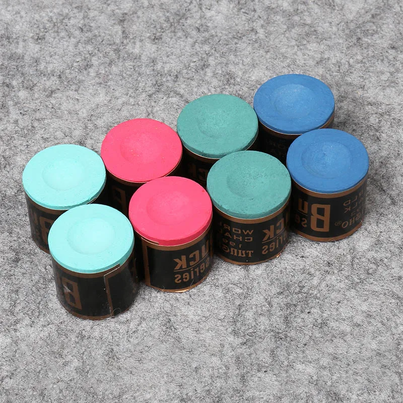 2pcs Billiard Chalks Pool Cue Stick Snooker Cylindrical Non toxic No slip Accessories C55K Sale