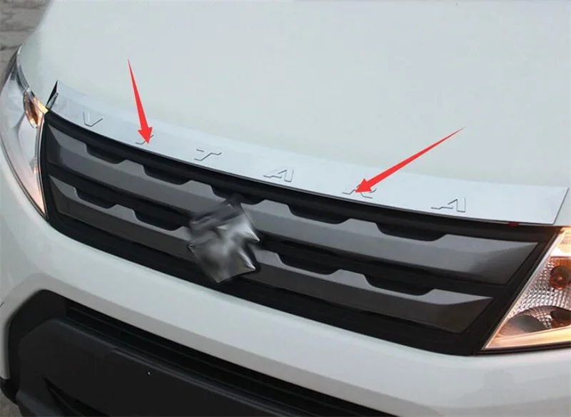 ABS хром подходит для Suzuki Vitara 2015 2016 2017 экстерьер автомобиля Передняя крышка гриля