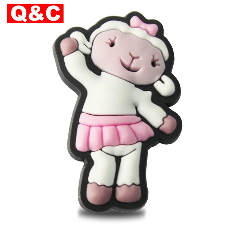 Одна распродажа 2 шт. Doc Mcstuffins ПВХ обувь подвески, обувь пряжки аксессуары подходят браслеты Croc jibz, Детская Вечеринка X-mas подарки - Цвет: D4-(2pcs)