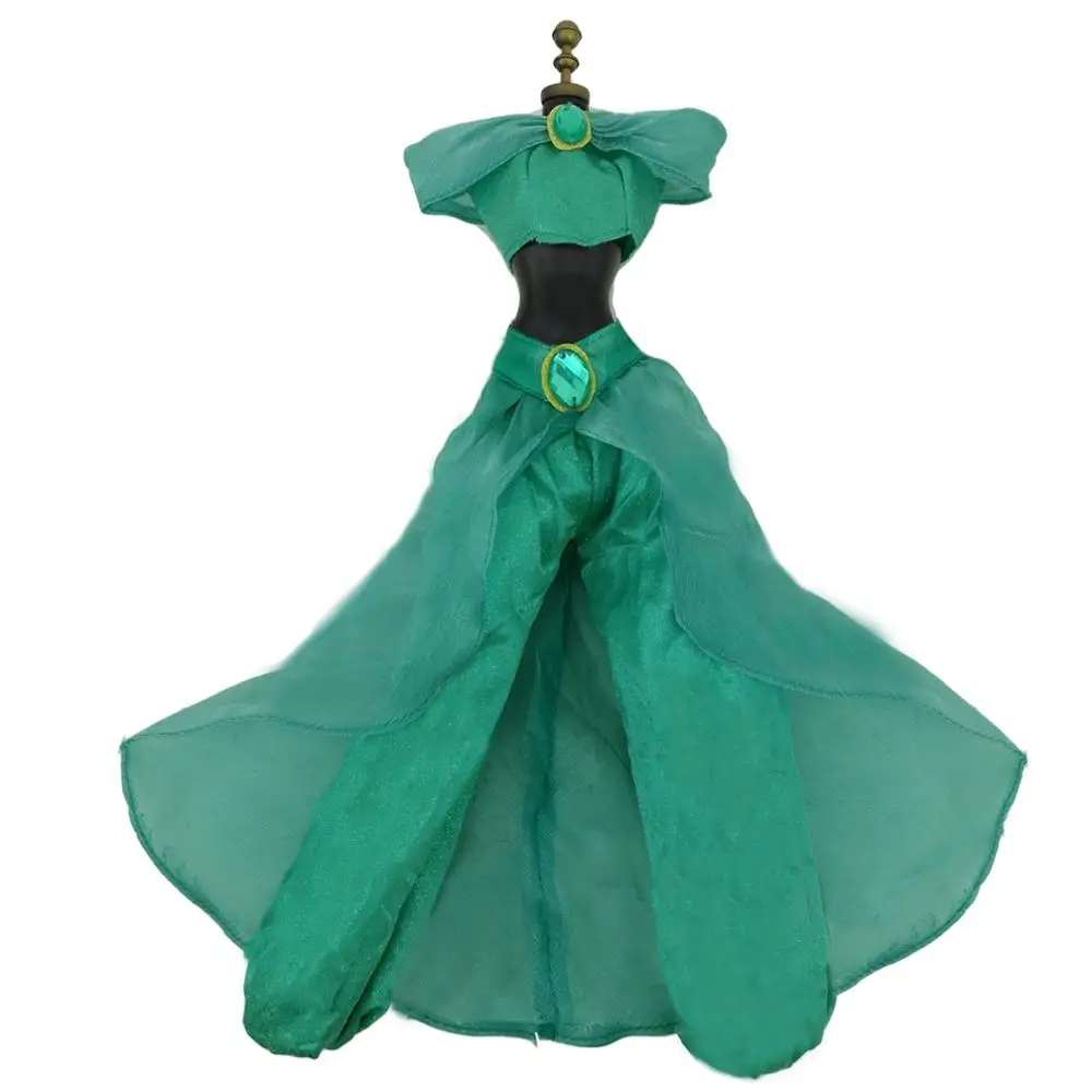

Fairy Tale Princess Outfit Copy Aladdin Jasmine Gown Wedding Party Dancing Costume Clothes For 17'' Doll Accessories Girls