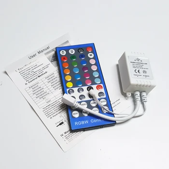 

10pcs Blue 40 Keys RGBW Led Controller DC12 - 24V Led Dimmer IR Remote Control For 5050 3528 RGB RGBW Led Flexible Strip Lamp