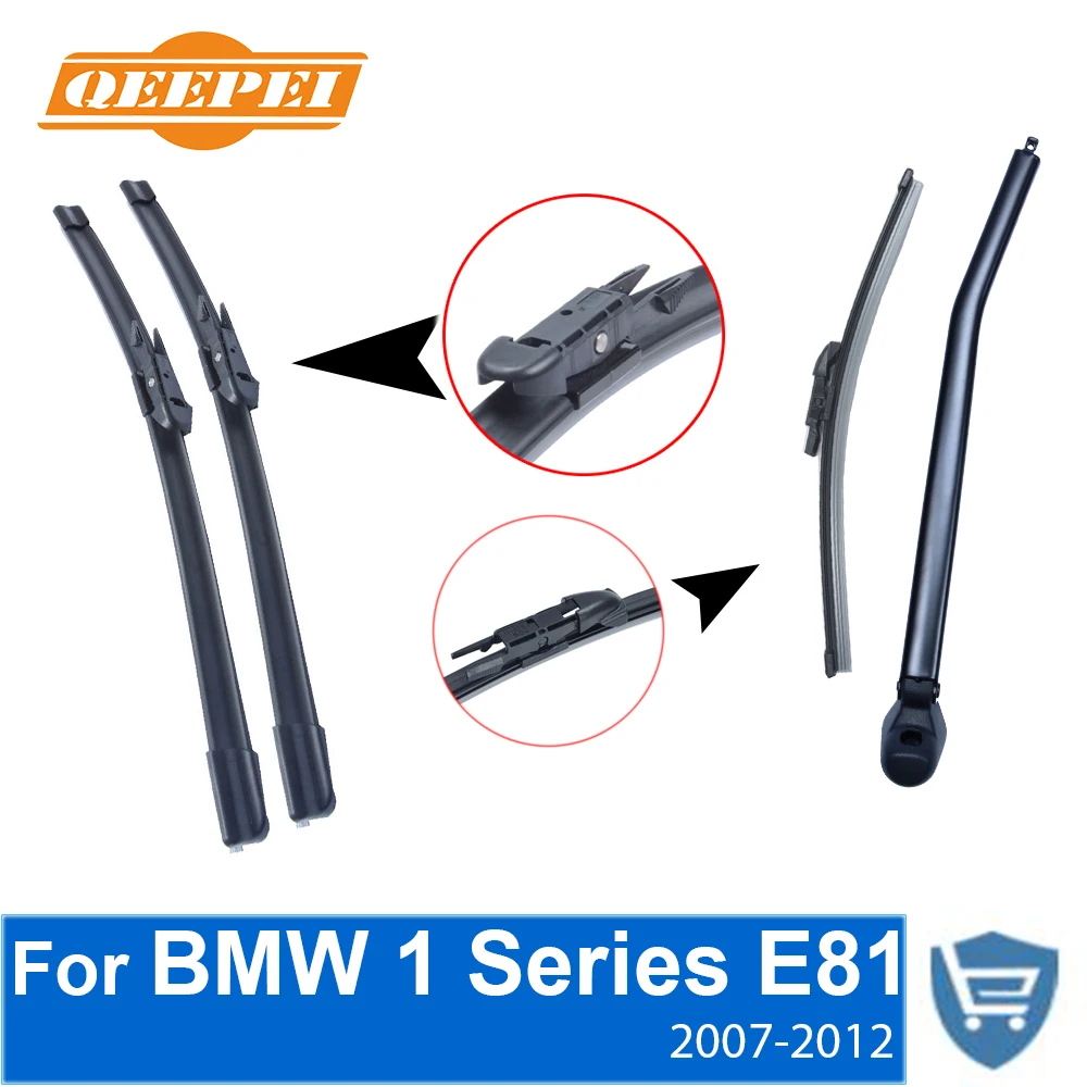 QEEPEI Front and Rear Wiper Blade Arm For BMW 1 series E81 2007 2012 3 Door Hatchback High