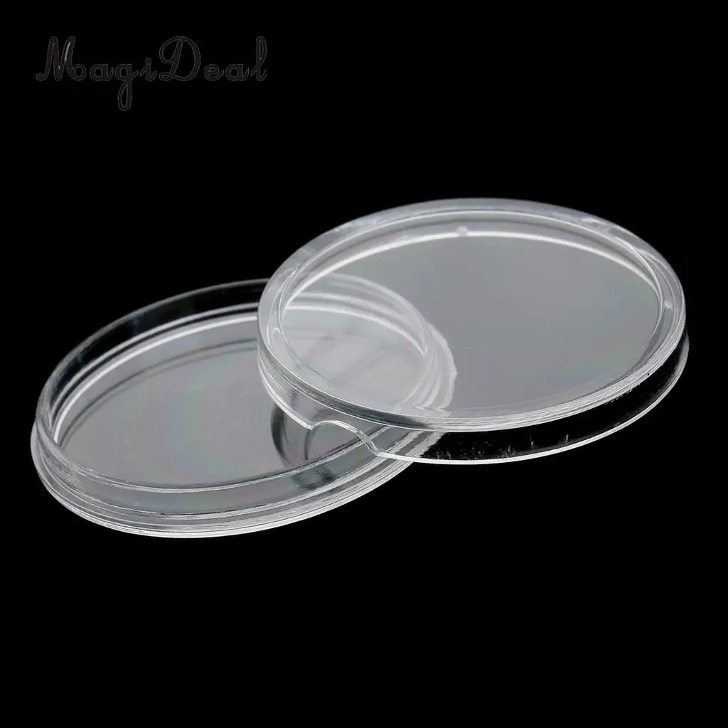 MagiDeal 200x Coins Display Case Clear Transparent Capsules Round Box 30mm/37mm for Collectors