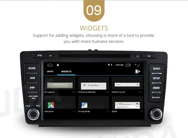 Clearance LJDA 8 Inch 2 DIN Anrdroid 9.1 Car DVD Player For SKODA Octavia 2009-2013 Bluetooth WIFI GPS Navigation Radio Multimedia 2G RAM 11