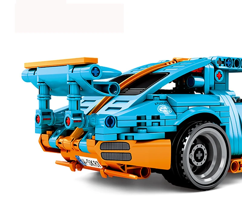 Супер гоночный автомобиль техника строительные блоки кирпичи техника серии модель Diy Развивающие игрушки подарки Sembo 701502