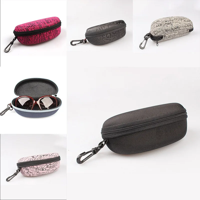 

4 Colors Eyewear Cases Protector New Sunglasses Dedicated Compression Spectacle Case Sunglasses Hook Zipper Box